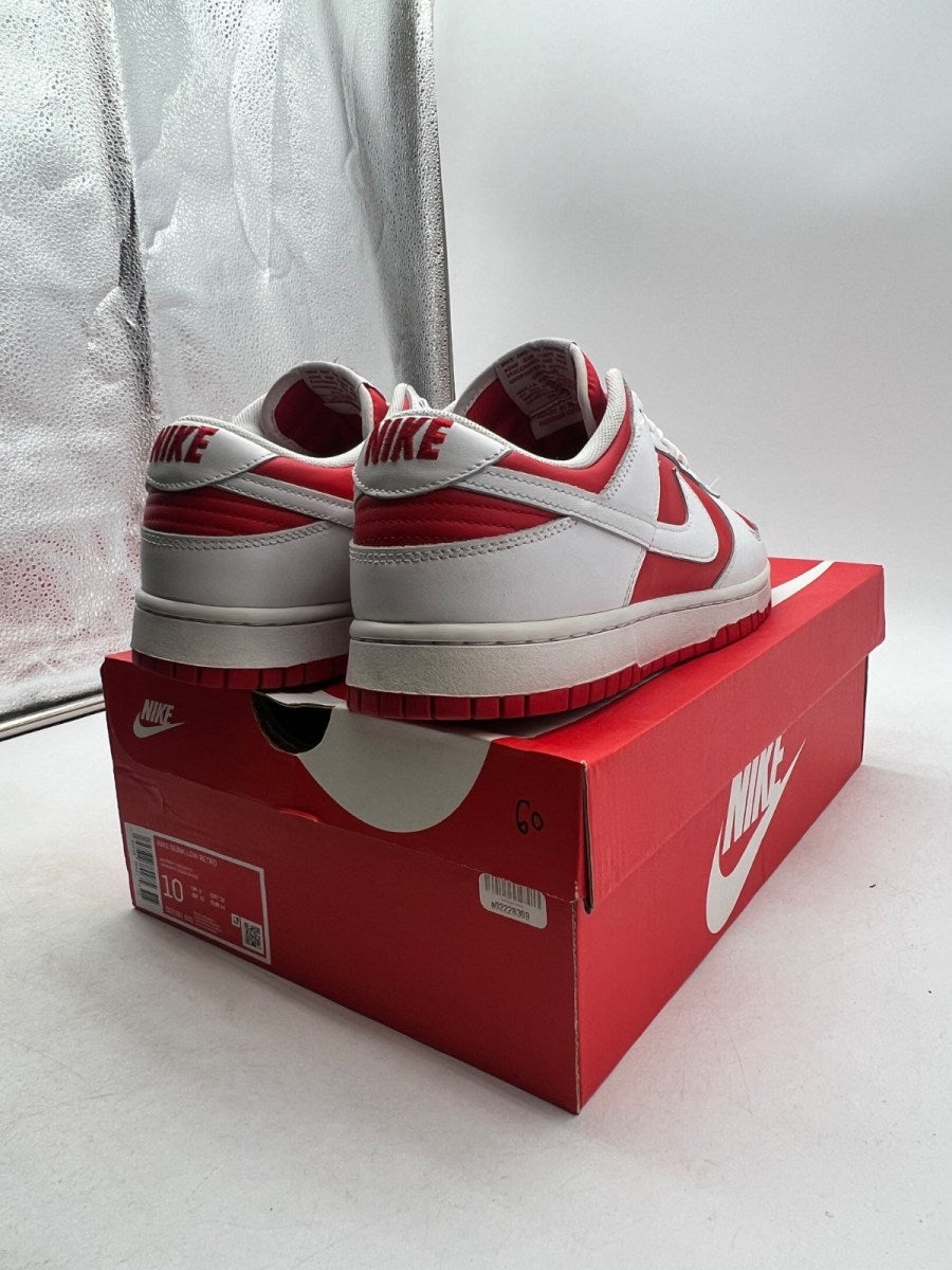 Nike Dunk Low Championship Red 10 (Heavily Worn Pre-Owned)NikeUniversity Red/White-Total Orange - Image 5
