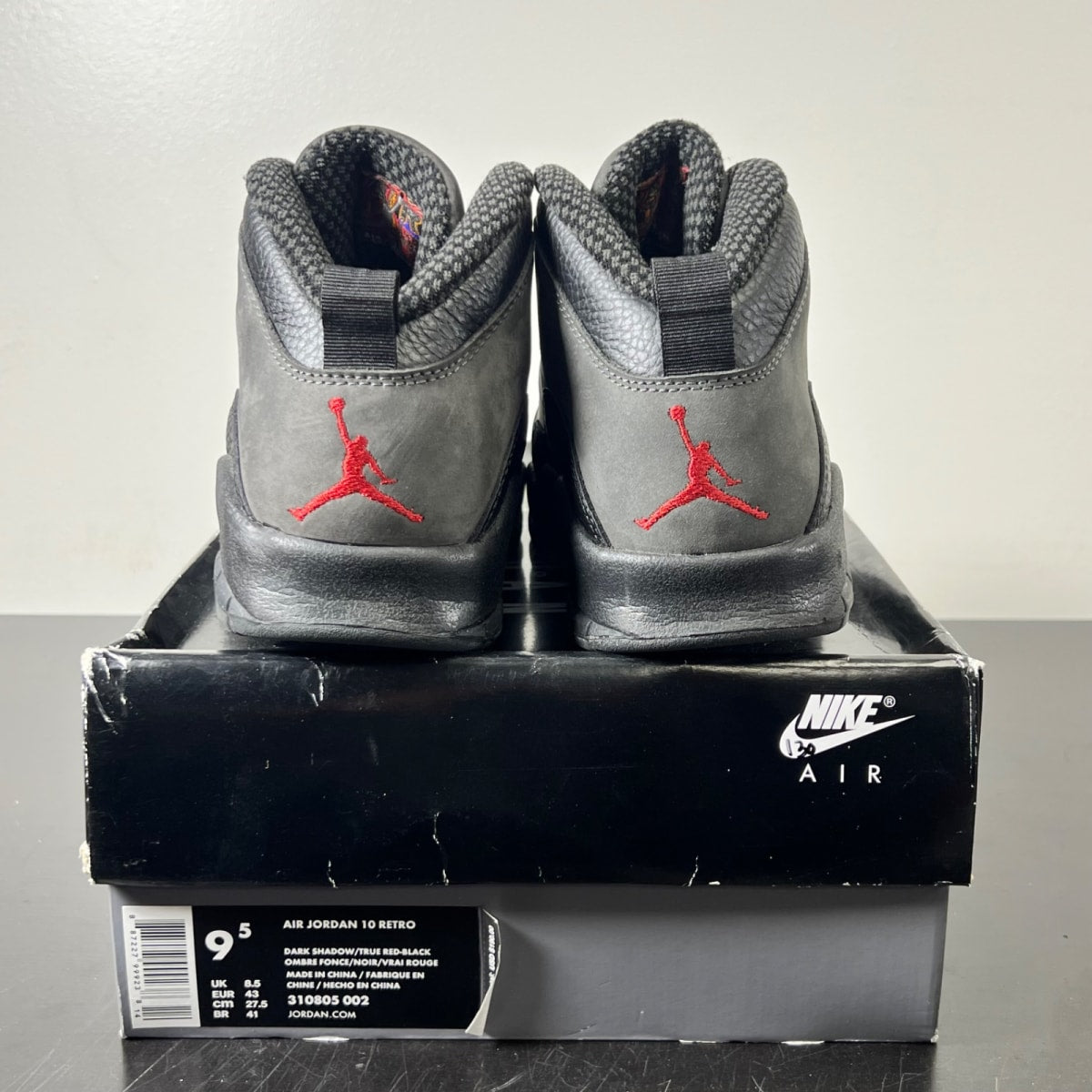 Jordan 10 Retro Shadow (2018) 9.5 (Lightly Worn Pre-Owned)JordanDark Shadow/True Red-Black - Image 4