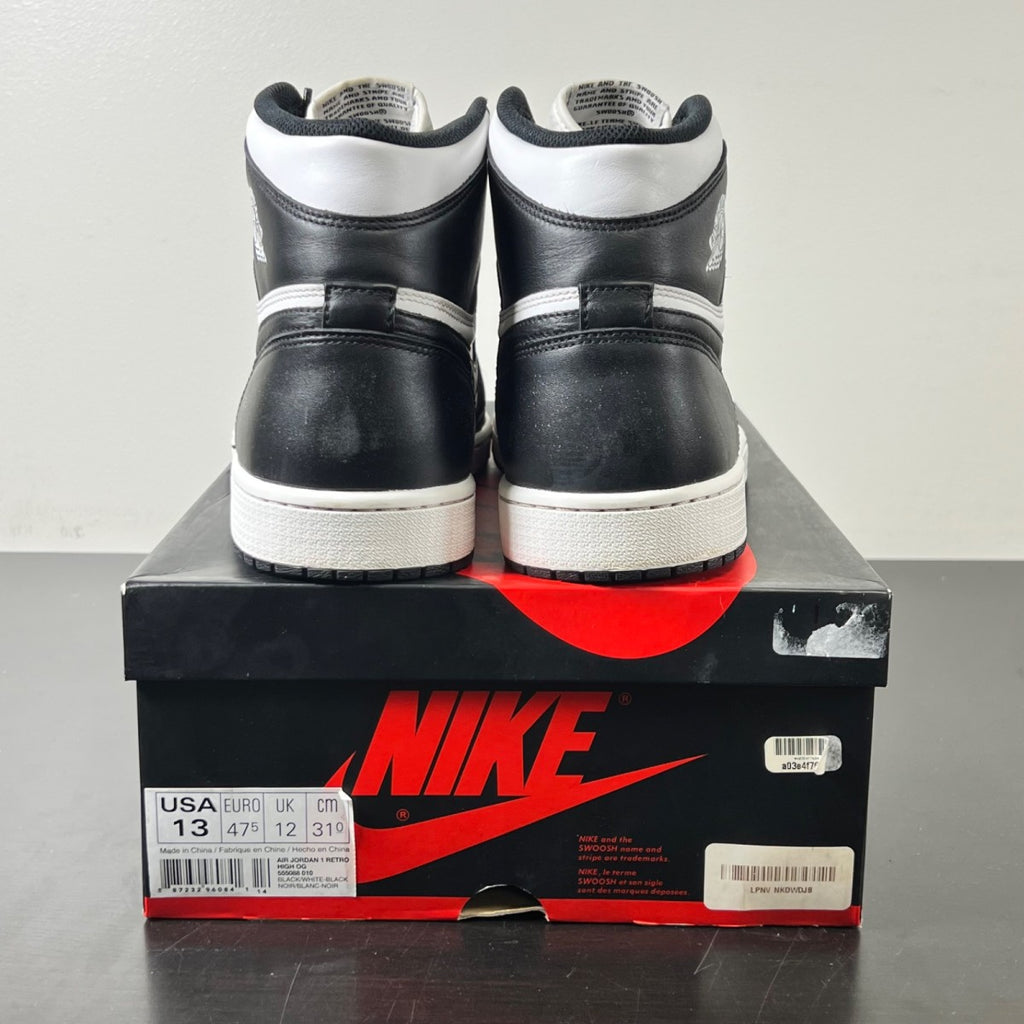 Jordan 1 Retro Black White (2014) 13 (Lightly Worn Pre-Owned)JordanBlack/White-Black - Image 4