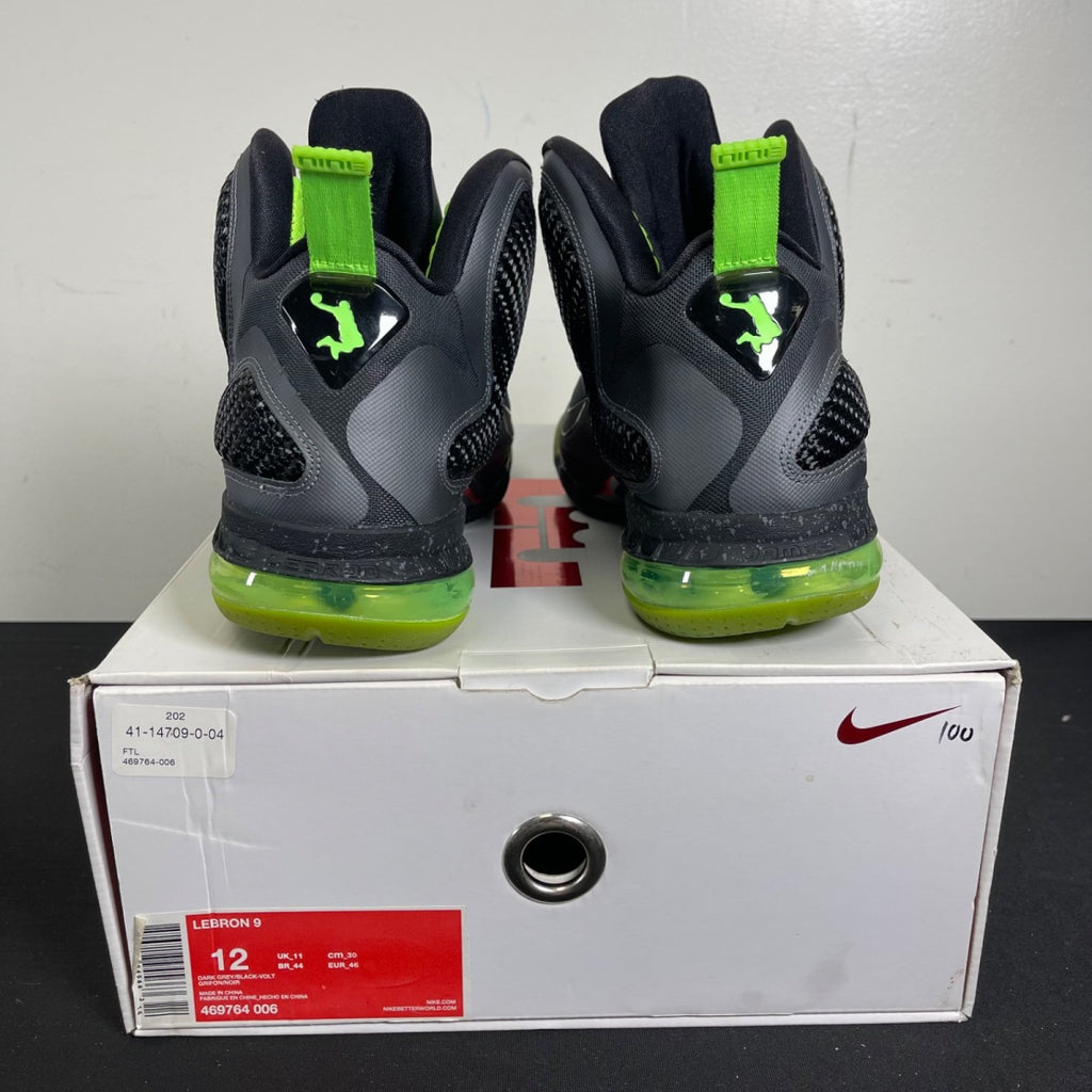 Nike LeBron 9 Dunkman 12 (Moderately Worn Pre-Owned)NikeDark Grey/Black-Volt - Image 4
