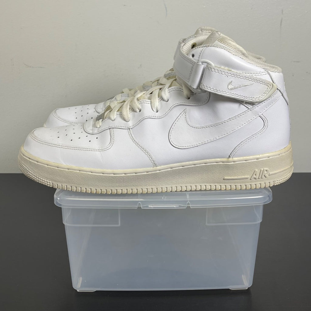 Nike Air Force 1 Mid '07 White 14 (Moderately Worn Pre-Owned)NikeWhite/White - Image 3