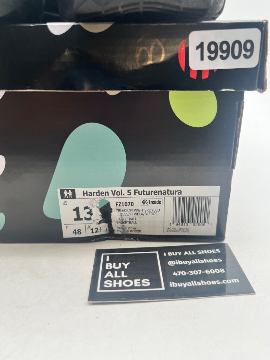 adidas Harden Vol. 5 Futurenatural Core Black 13 (Lightly Worn Pre-Owned) - Image 6