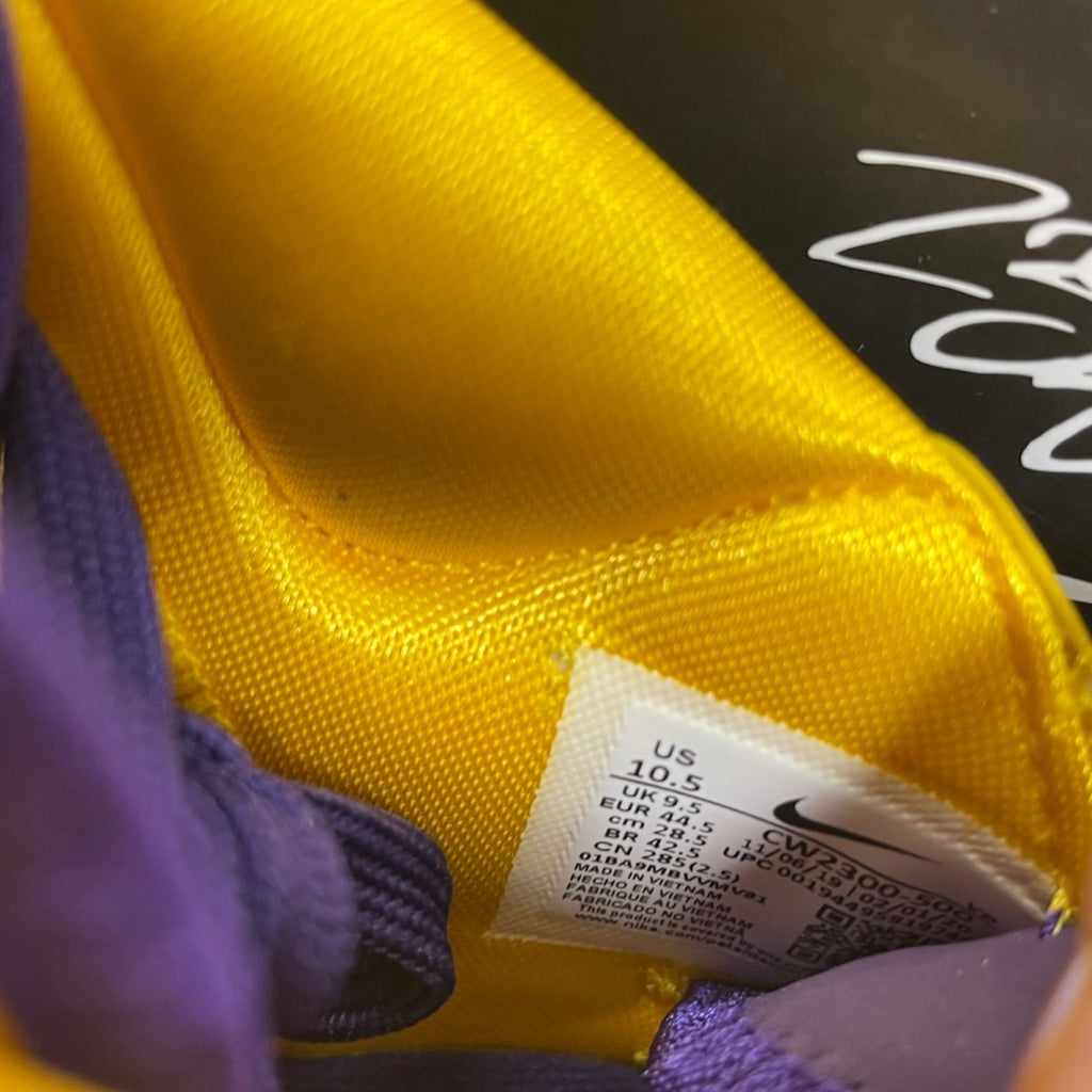 Nike LeBron 7 Media Day 10.5 (Moderately Worn Pre-Owned)NikeCourt Purple/White-Amarillo - Image 6