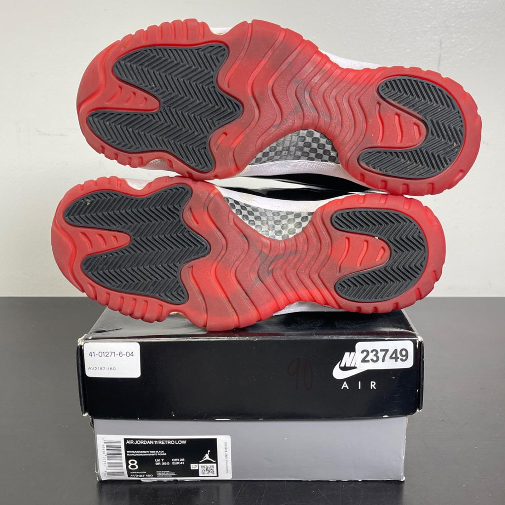 Jordan 11 Retro Low Concord Bred 8 (Moderately Worn Pre-Owned)JordanWhite/Gym Red-Black-True Red - Image 5