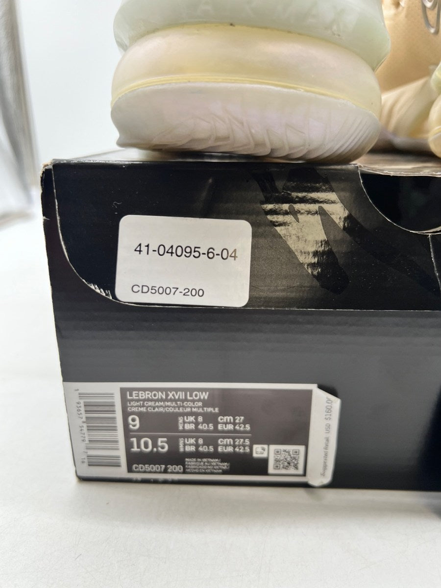 Nike LeBron 17 Low Light Cream 9 (Lightly Worn Pre-Owned) - Image 6