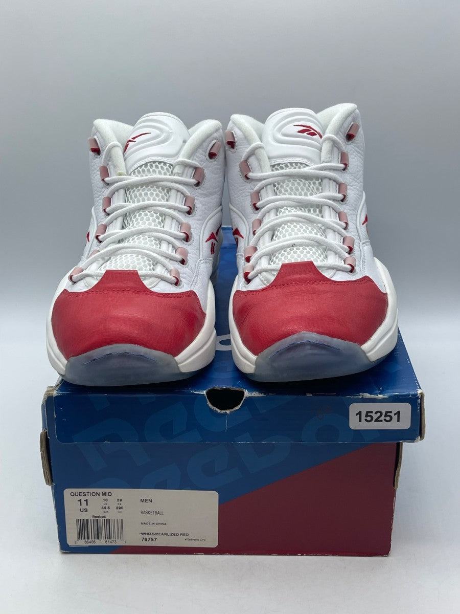 Reebok Question Mid Pearlized Red (2012) (Size 11) - Image 2