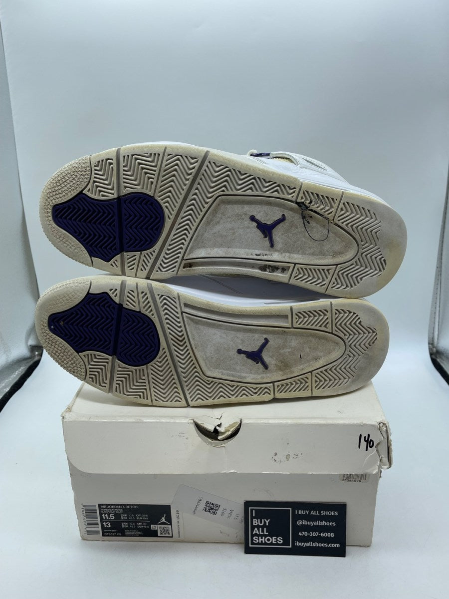 Jordan 4 Retro Metallic Purple 11.5 (Moderately Worn Pre-Owned) - Image 7
