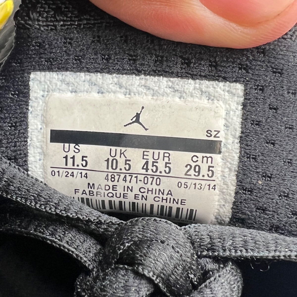 Jordan 14 Retro Thunder 11.5 (Heavily Worn Pre-Owned) - Image 8
