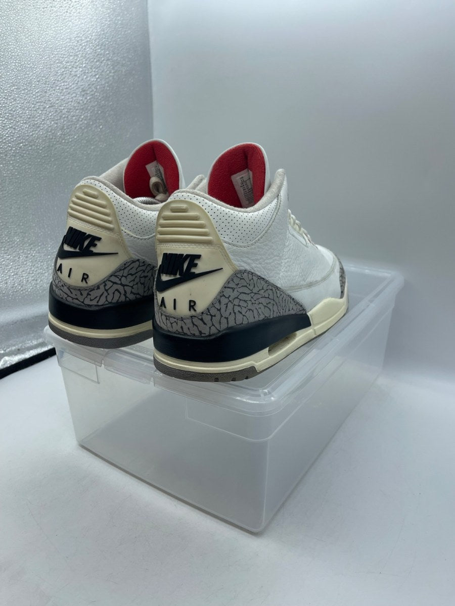Jordan 3 Retro White Cement Reimagined 11 (Moderately Worn Pre-Owned)JordanSummit White/Fire Red/Black/Cement Grey - Image 5