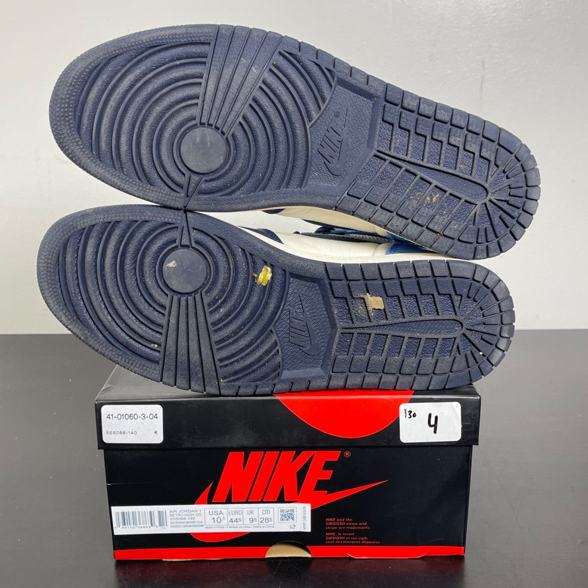 Jordan 1 Retro High Obsidian 10.5 (Moderately Worn Pre-Owned)JordanSail/Obsidian-University Blue - Image 5