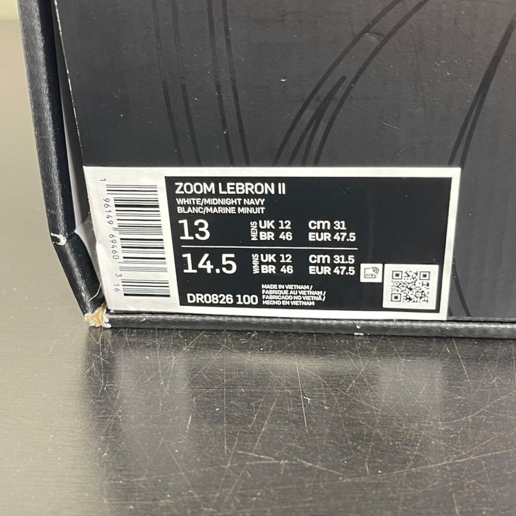Nike LeBron Zoom 2 Midnight Navy (2022) 13 (Moderately Worn Pre-Owned)NikeMidnight Navy/Midnight Navy-White-Varsity Crimson - Image 7