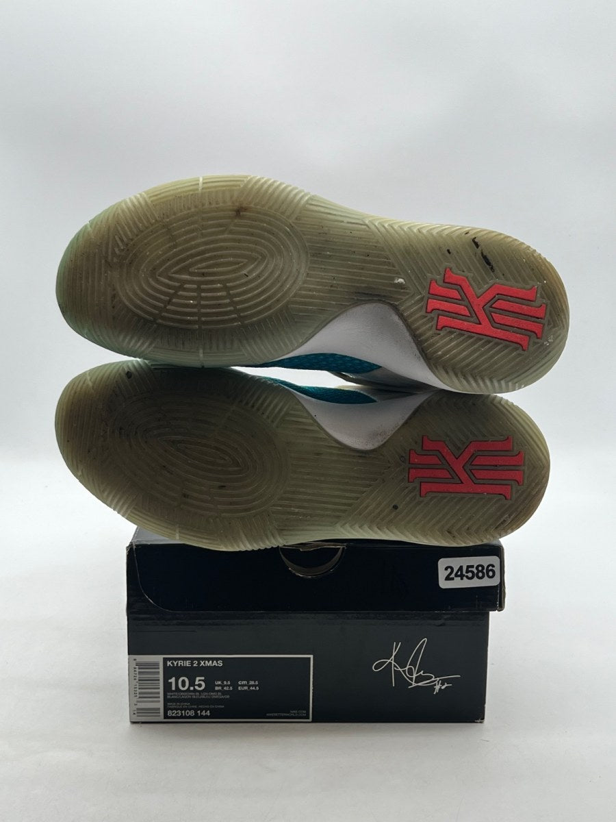 Nike Kyrie 2 Christmas 10.5 (Lightly Worn Pre-Owned)NikeWhite/Obsidian-Blue Lagoon-Orange Blaze - Image 8
