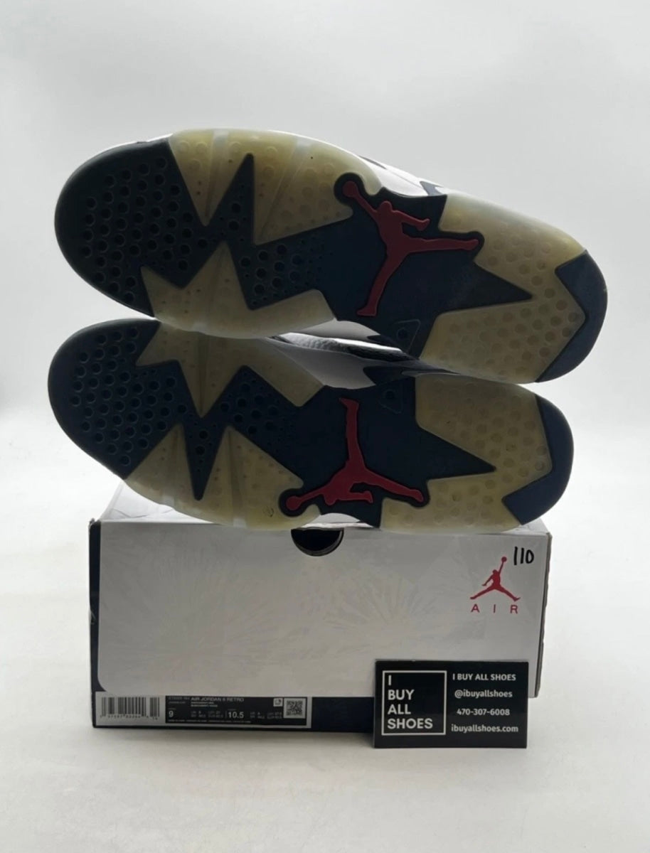 Jordan 6 Retro Olympic (2024) 9 (Lightly Worn Pre-Owned)JordanWhite/Varsity Red/Midnight Navy - Image 7