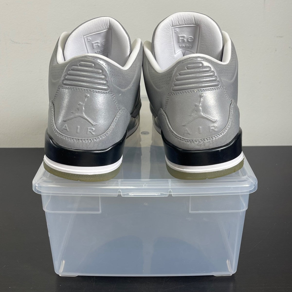 Jordan 3 Retro 5Lab3 Silver 11 (Moderately Worn Pre-Owned)JordanReflect Silver/Reflect Silver-Black-White - Image 5
