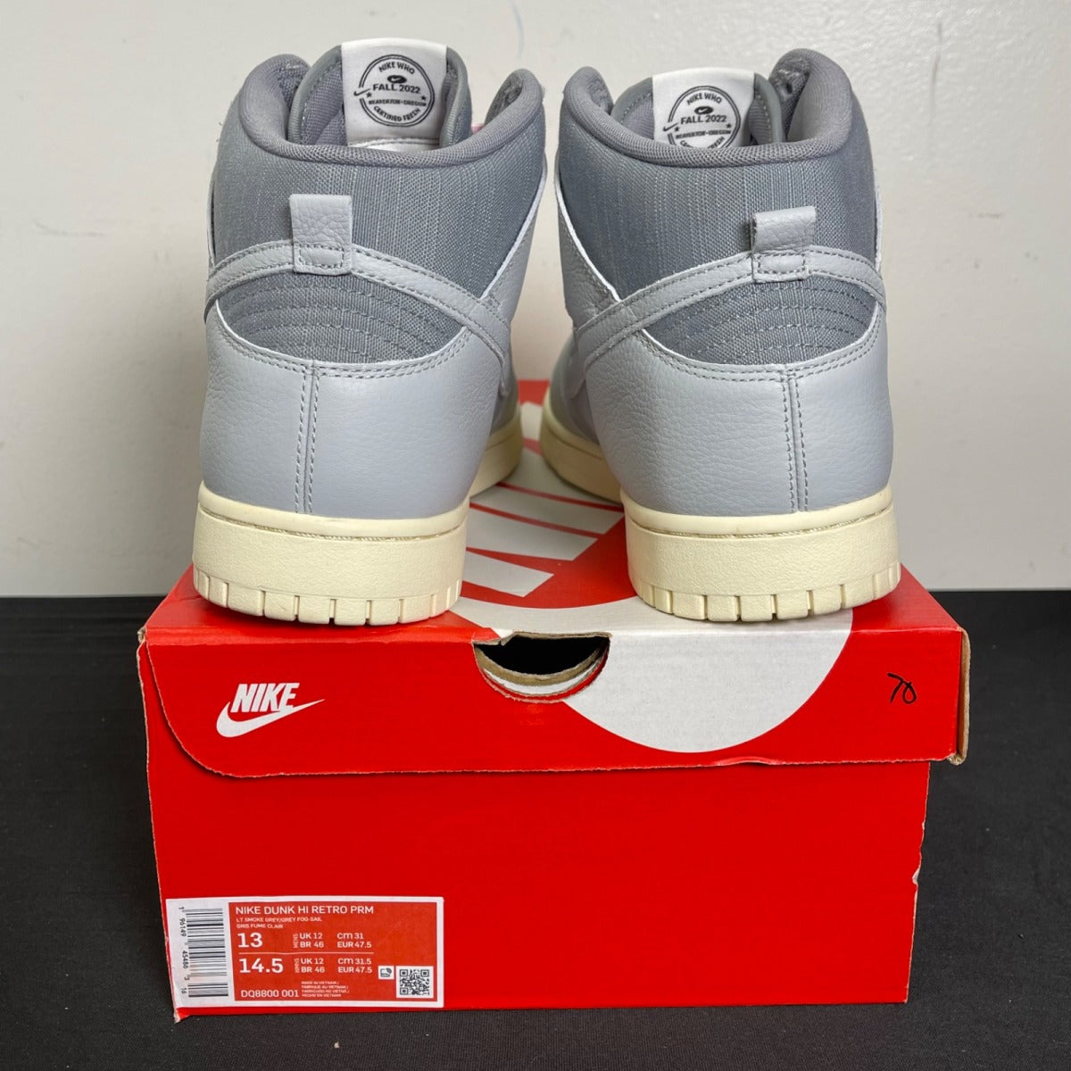 Nike Dunk High Premium Certified Fresh Particle Grey 13 (Moderately Worn Pre-Owned)Nike - Image 4