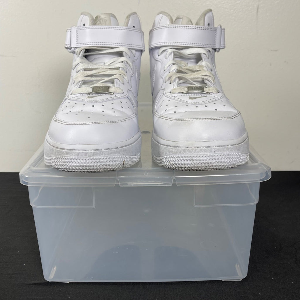 Nike Air Force 1 Mid Supreme White 10 (Moderately Worn Pre-Owned)NikeWhite/White-White - Image 2