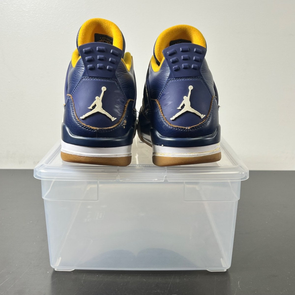 Jordan 4 Retro Dunk From Above 10 (Moderately Worn Pre-Owned)JordanMidnight Navy/Metallic Gold-Gold Leaf-White - Image 6