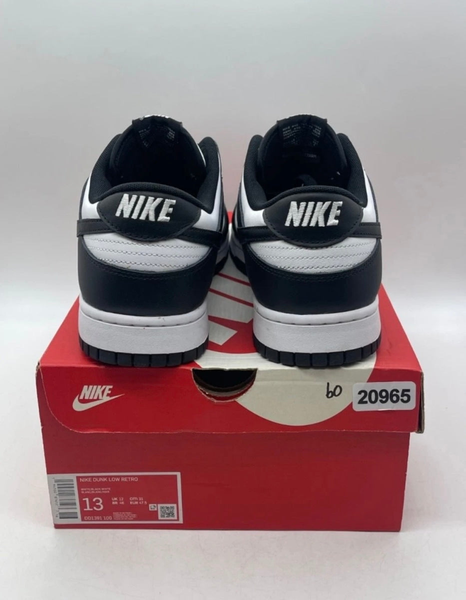 Nike Dunk Low Retro White Black Panda 13 (Lightly Worn Pre-Owned)NikeWhite/Black - Image 6