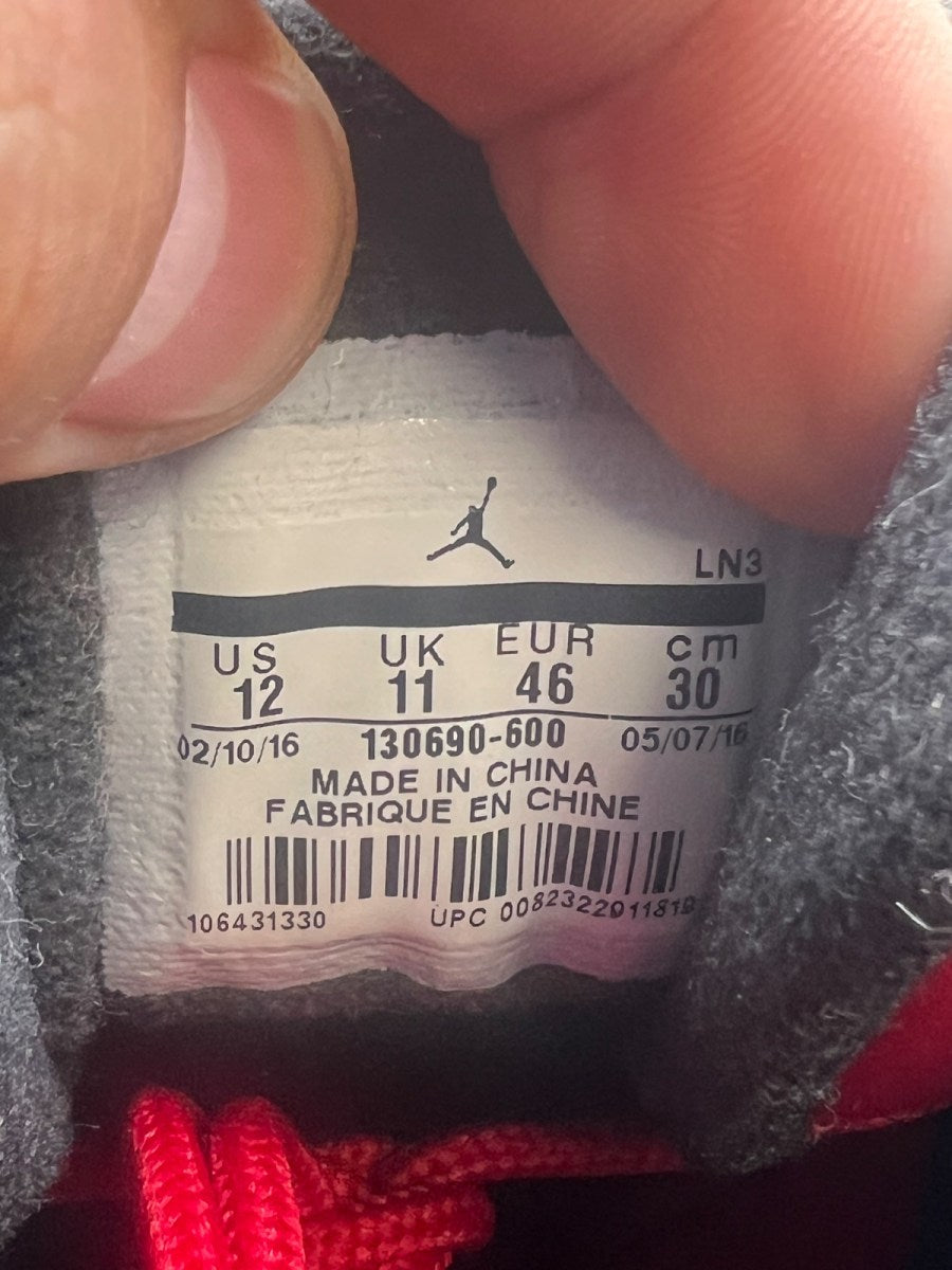 Jordan 12 Retro Gym Red 12 (Moderately Worn Pre-Owned)JordanGym Red/Black-White - Image 6
