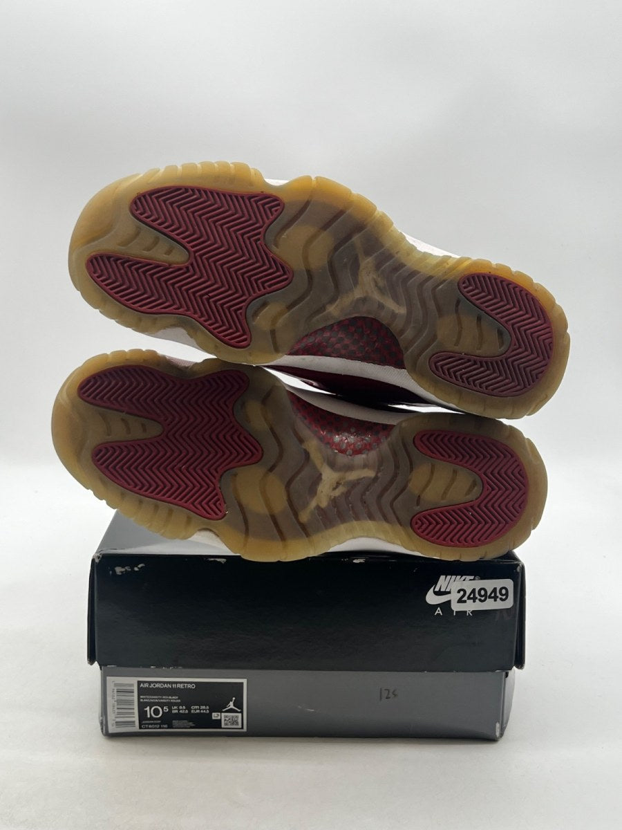 Jordan 11 Retro Cherry (2022) 10.5 (Moderately Worn Pre-Owned)JordanWhite/Varsity Red/Black - Image 8