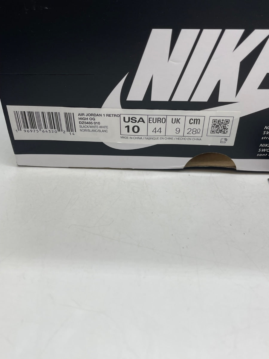 Jordan 1 Retro High OG Black White 10 (Moderately Worn Pre-Owned) - Image 9