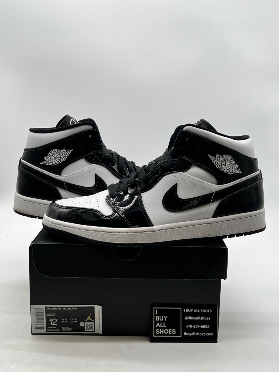 Jordan 1 Mid Carbon Fiber 12 (Lightly Worn Pre-Owned) - Image 1