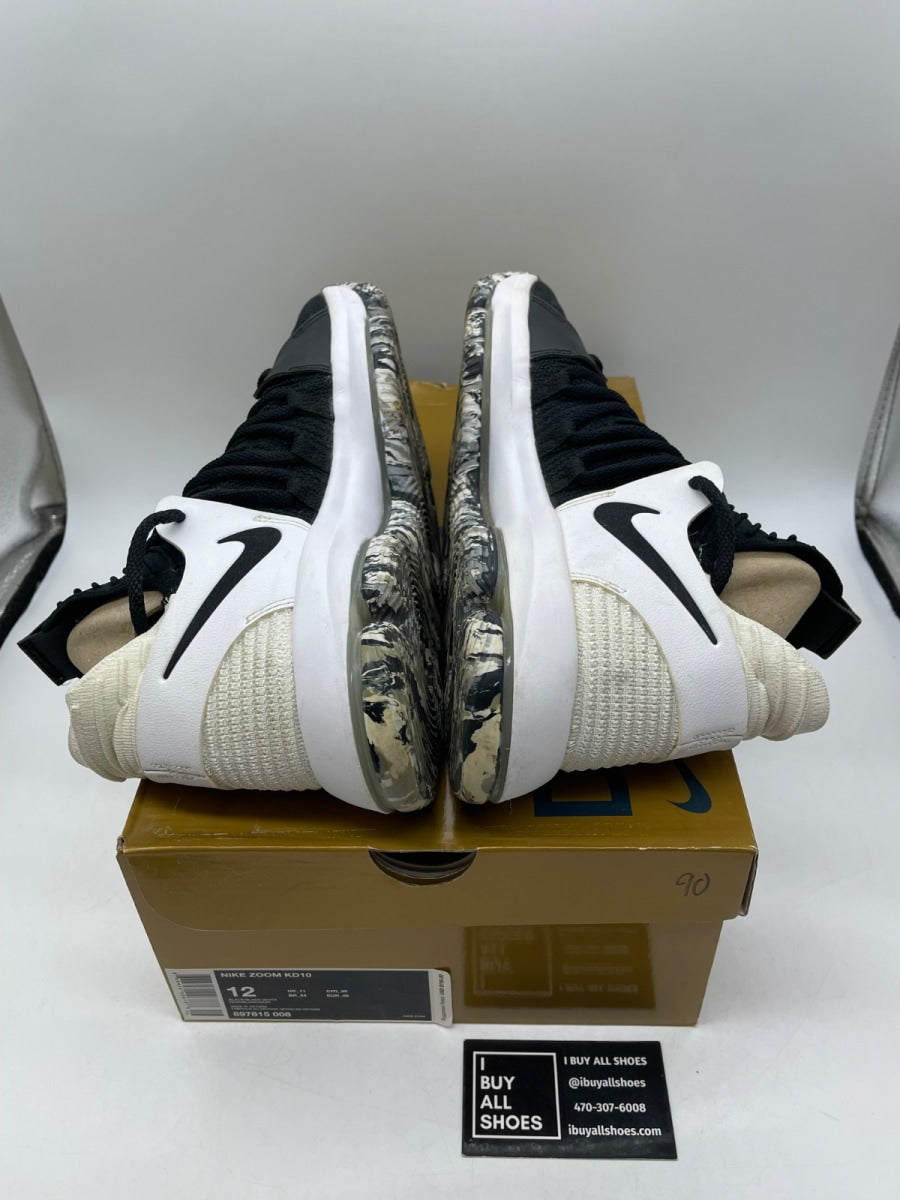Nike KD 10 Black White 12 (Moderately Worn Pre-Owned) - Image 6