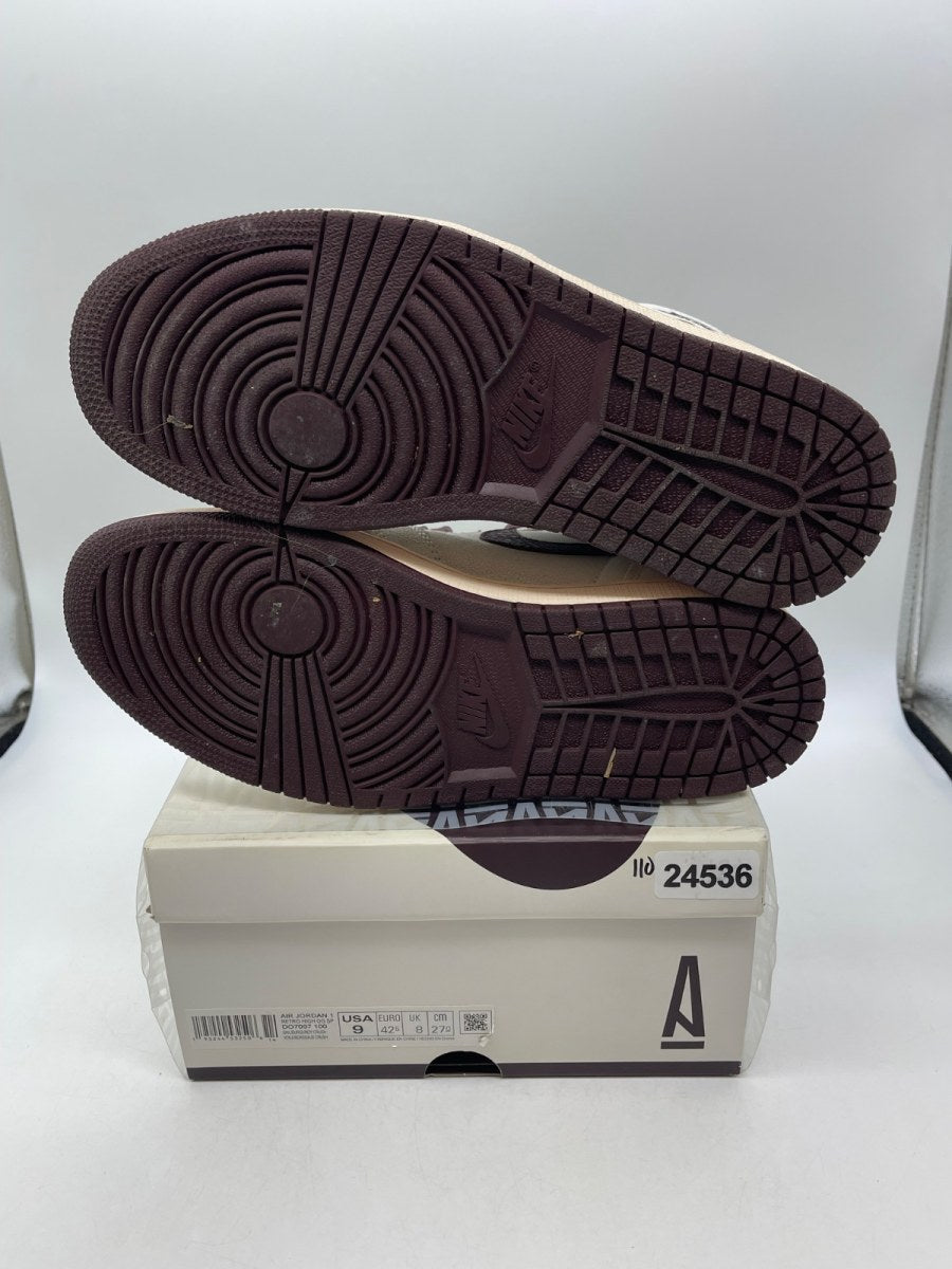 Jordan 1 Retro High OG A Ma Maniére 9 (Moderately Worn Pre-Owned)JordanSail/Burgundy Crush - Image 7