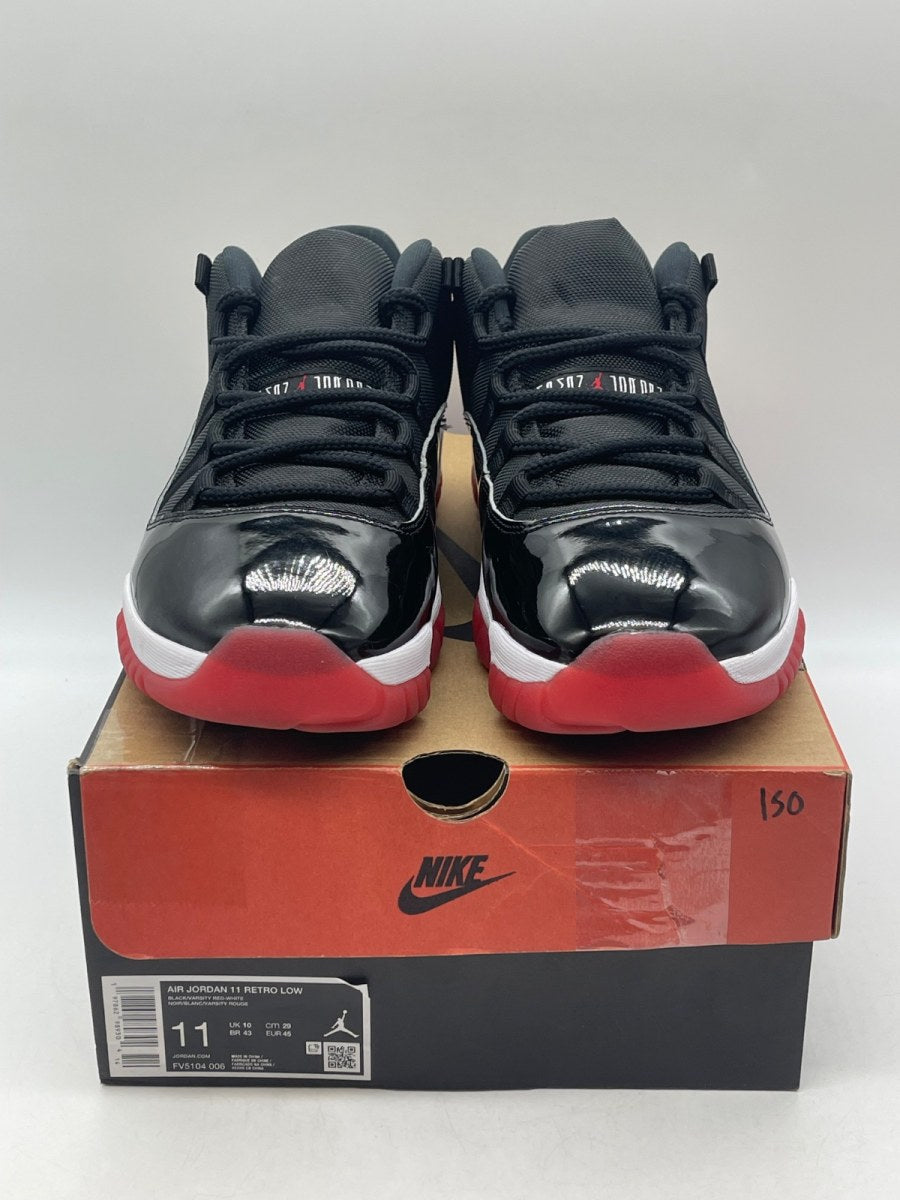 Jordan 11 Retro Low Bred (2025) 11 (Moderately Worn Pre-Owned)JordanBlack/White-Varsity Red - Image 2