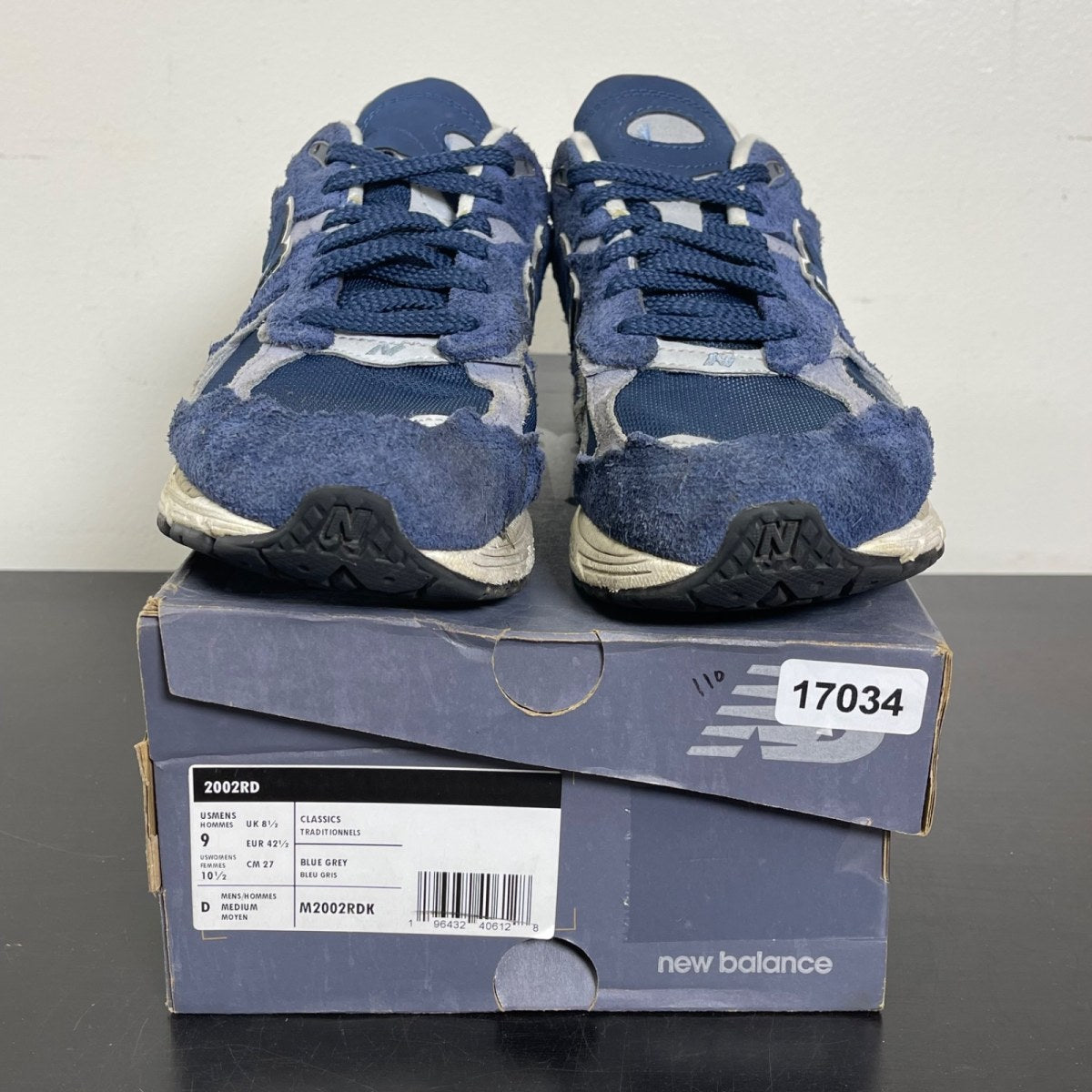 New Balance 2002R Protection Pack Navy Grey 9 (Moderately Worn Pre-Owned)New BalanceNavy/Grey - Image 2