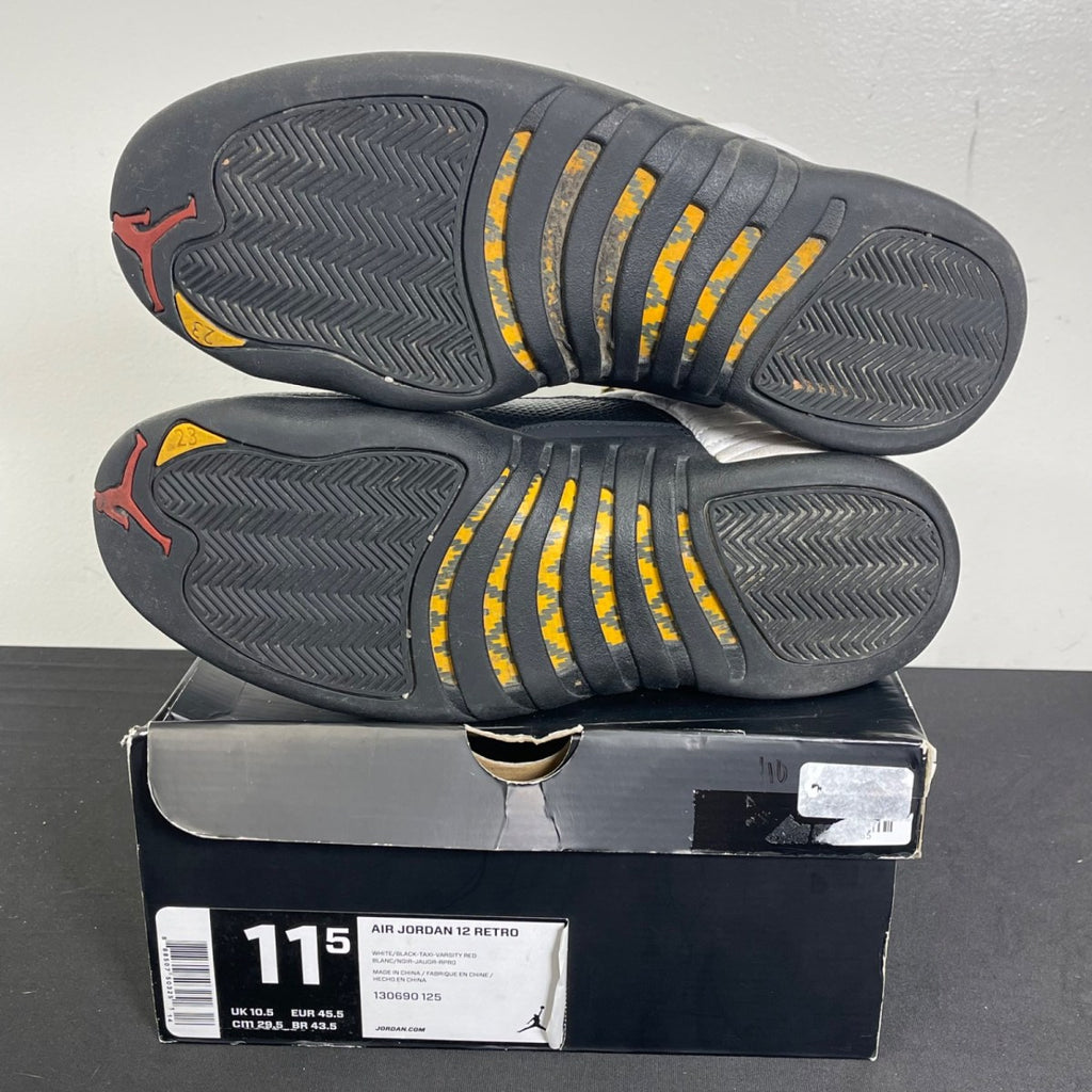 Jordan 12 Retro Taxi (2013) 11.5 (Moderately Worn Pre-Owned)JordanWhite/Black-Taxi - Image 5