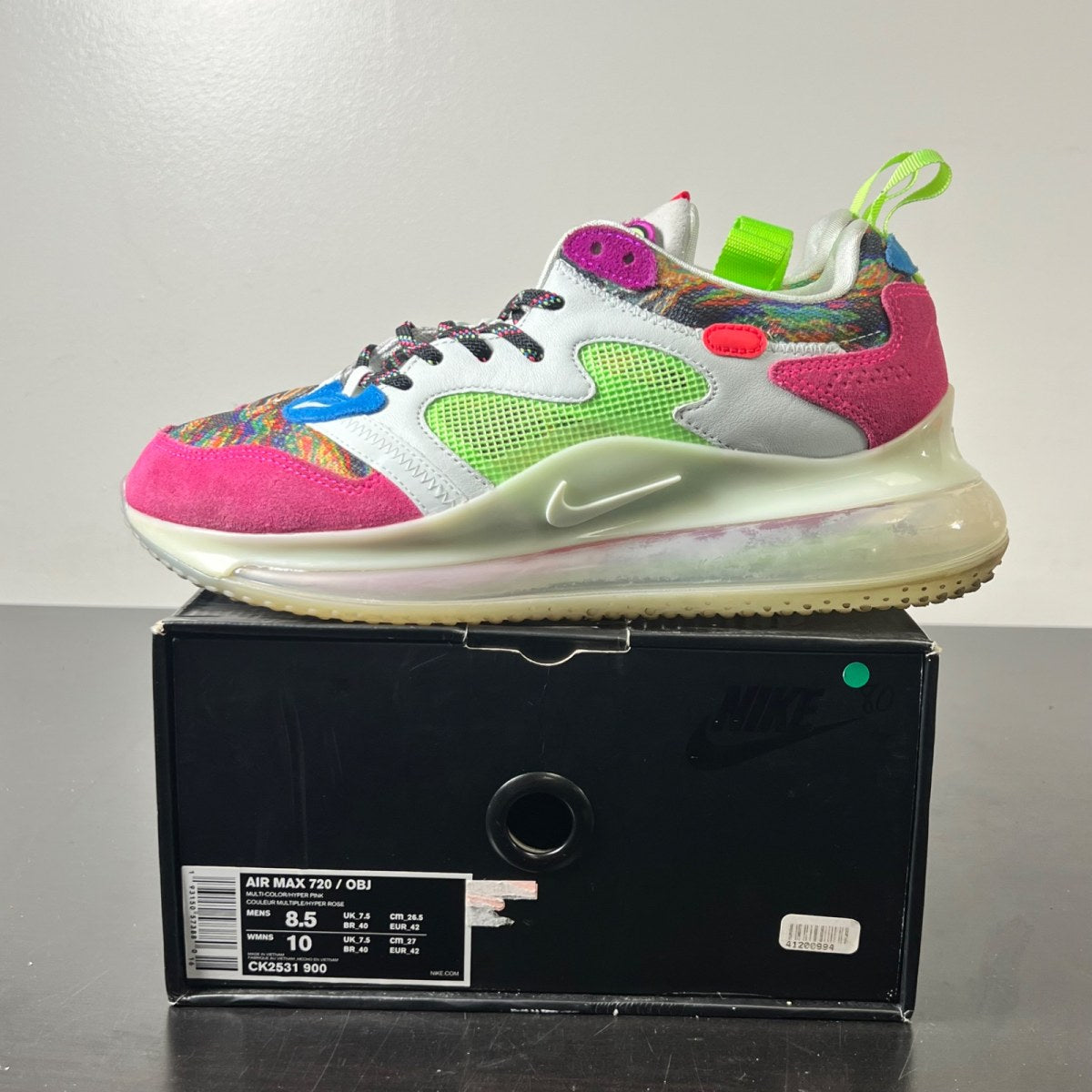 Nike Air Max 720 OBJ Odell Beckham Jr Young King of The Drip 8.5 (Lightly Worn Pre-Owned)NikeMulti-Color/Hyper Pink-Lime Blast - Image 3