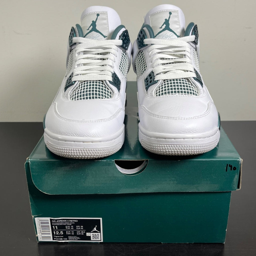 Jordan 4 Retro Oxidized Green 11 (Moderately Worn Pre-Owned)JordanWhite/Oxidized Green/White/Neutral Grey - Image 2