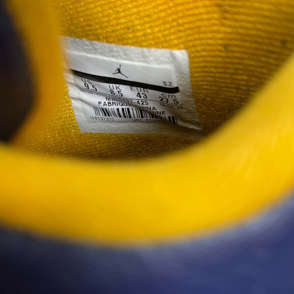 Jordan 4 Retro Dunk From Above 9.5 (Moderately Worn Pre-Owned)JordanMidnight Navy/Metallic Gold-Gold Leaf-White - Image 6