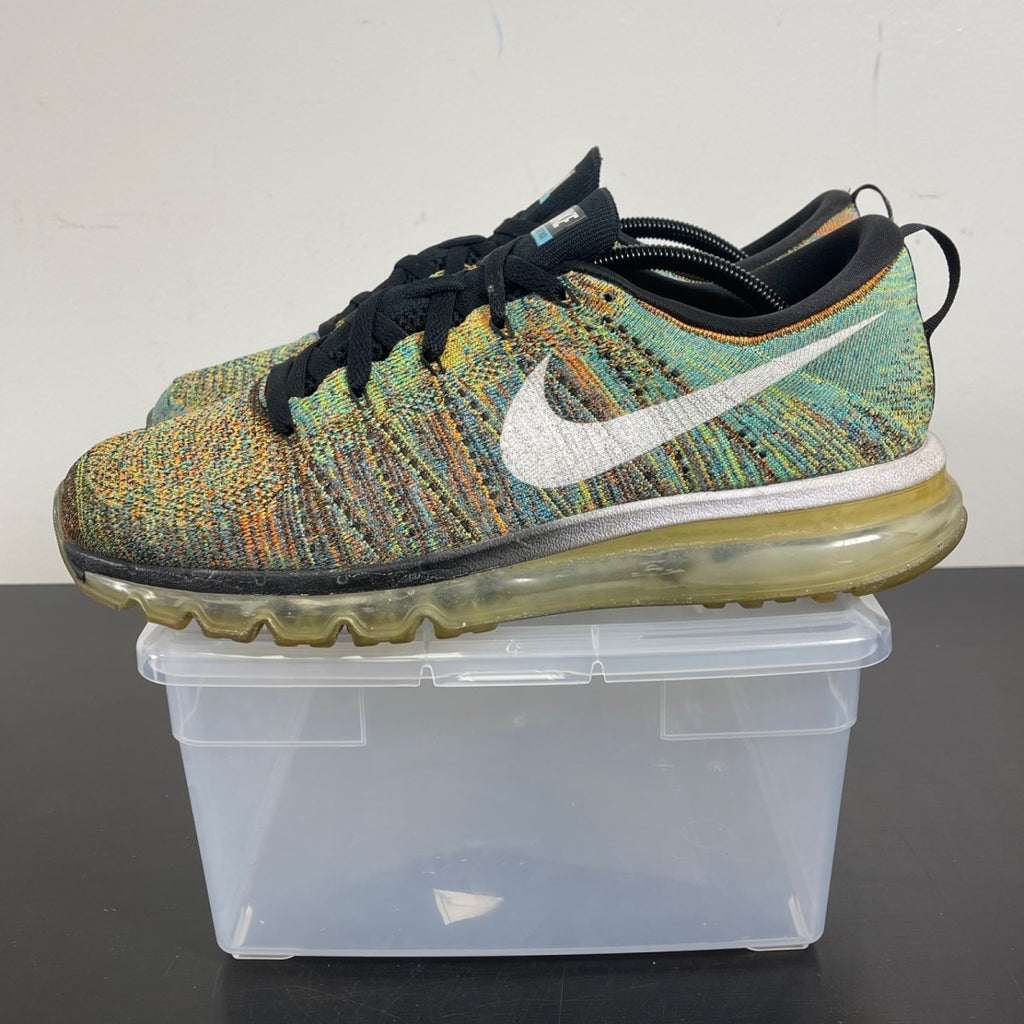 Nike Air Max 2015 Flyknit Multicolor 11.5 (Moderately Worn Pre-Owned)NikeBlack/Chlorine Blue-Total Orange-White - Image 3