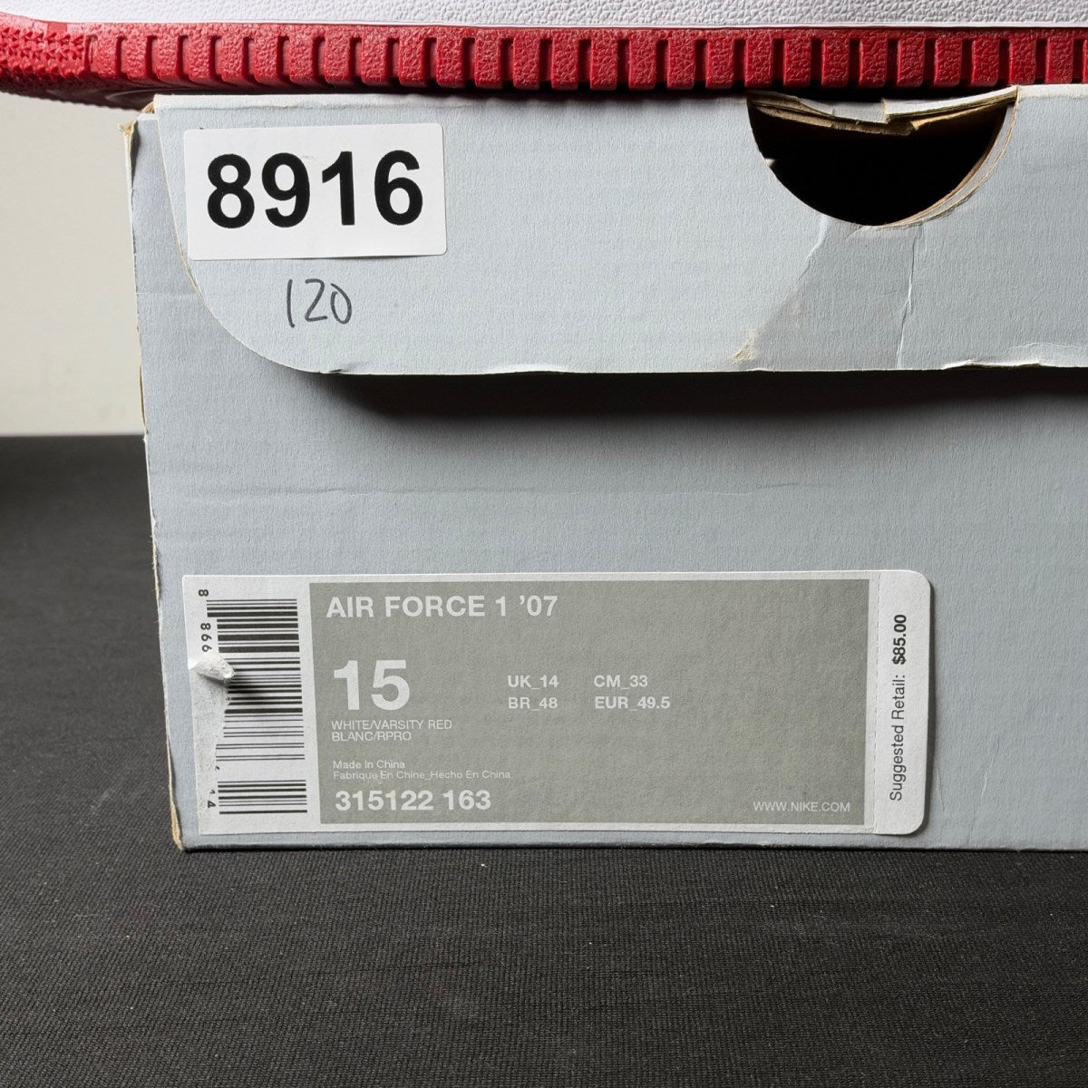 Nike Air Force 1 Low China White Red Black (2007) (Size 15) - Image 4