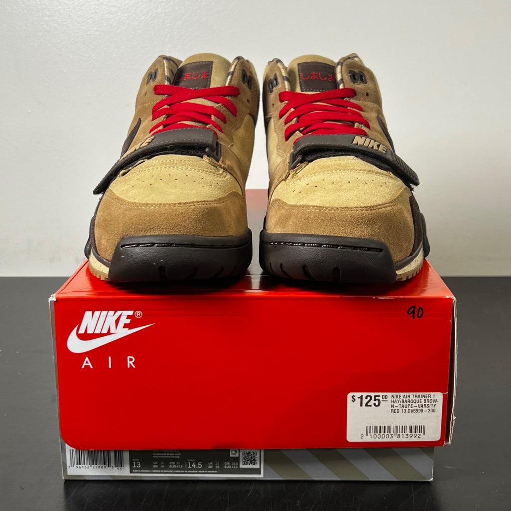 Nike Air Trainer 1 Shima Shima Pack Baroque Brown 13 (Lightly Worn Pre-Owned)NikeHay/Baroque Brown-Taupe-Varsity Red - Image 2