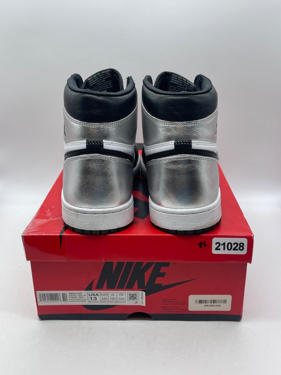 Jordan 1 Retro High Silver Toe (Women's) 13W (Moderately Worn Pre-Owned) - Image 3