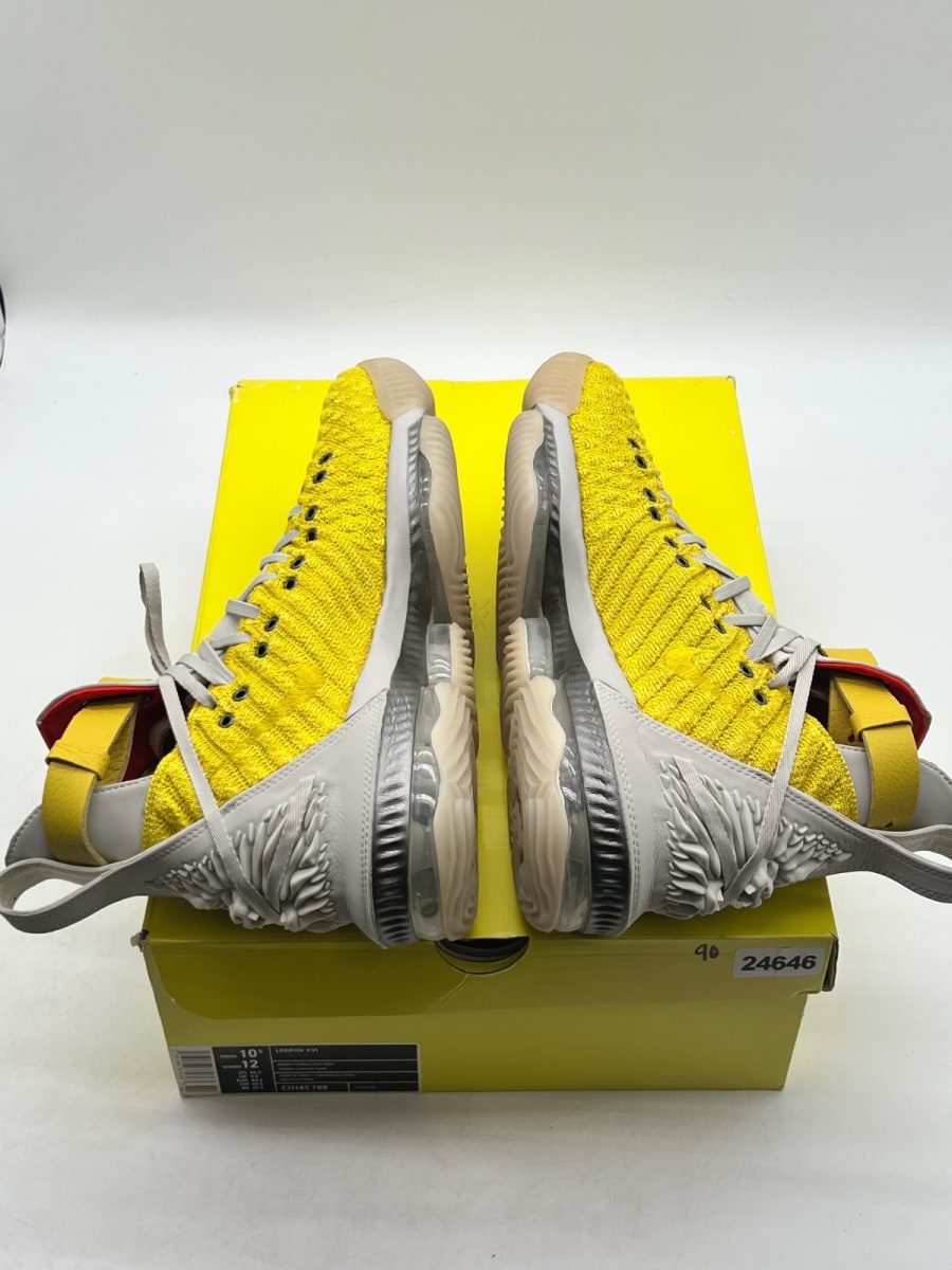 Nike LeBron 16 Harlem Fashion Row Harlem Stage 10.5 (Lightly Worn Pre-Owned)NikeBright Citron/Summit White - Image 8