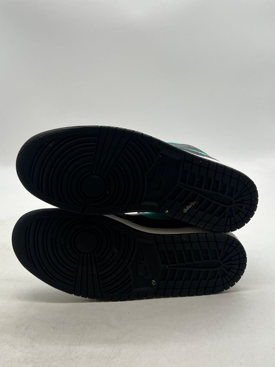 Jordan 1 Mid Grey Aqua 10.5 (Lightly Worn Pre-Owned)JordanBlack/Light Aqua-Dark Smoke Grey - Image 7