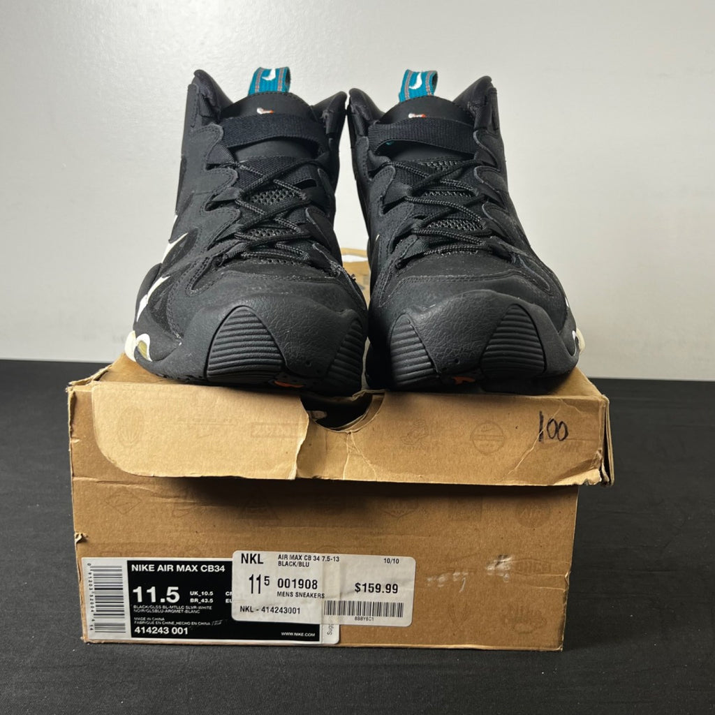 Nike Air Max CB34 Black Glass Blue 11.5 (Heavily Worn Pre-Owned)NikeBlack/Glass Blue-Metallic Silver-White - Image 2