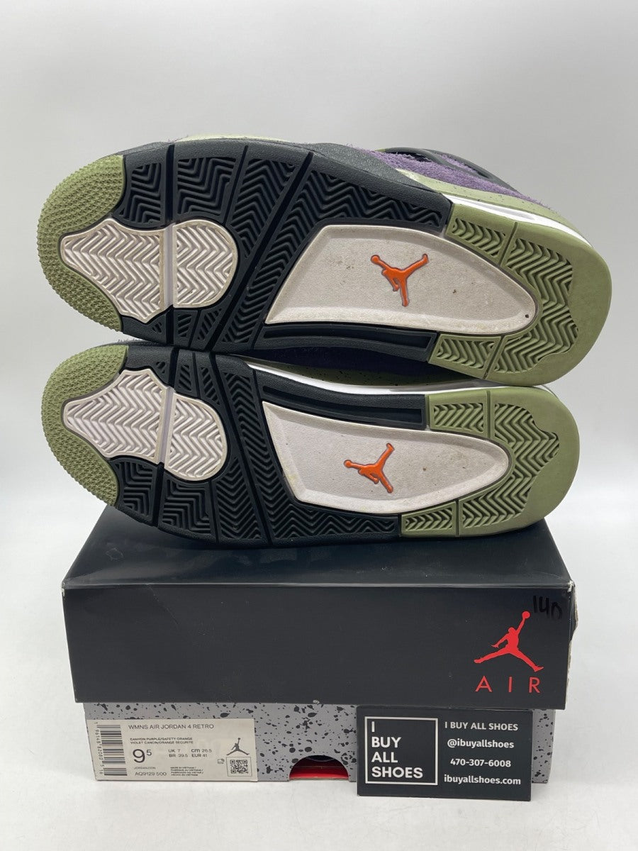Jordan 4 Retro Canyon Purple (Women's) 9.5W (Moderately Worn Pre-Owned) - Image 7