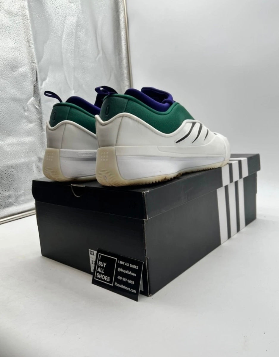 adidas Dame 9 Milwaukee Bucks 12 (Moderately Worn Pre-Owned)adidasCloud White/Core Black/Collegiate Green - Image 5