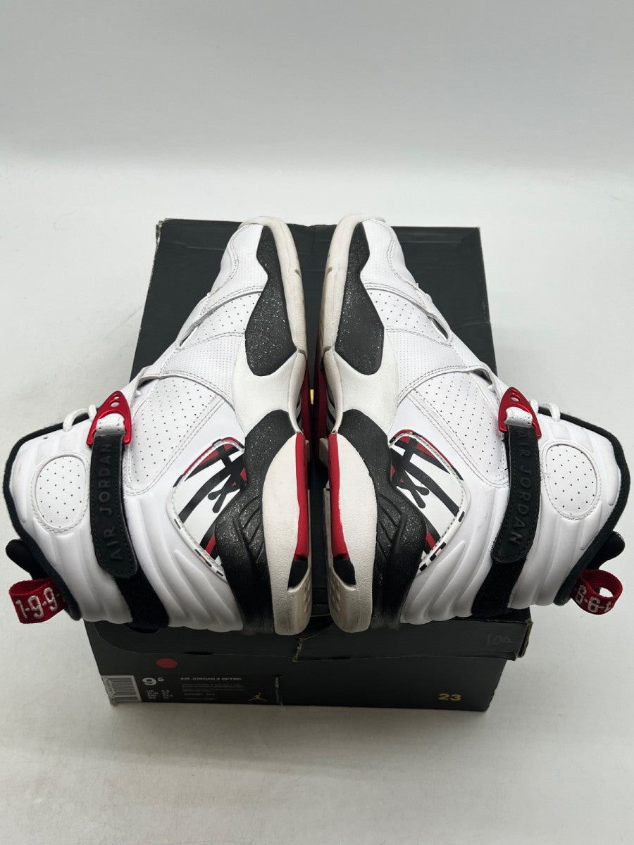 Jordan 8 Retro Alternate 9.5 (Moderately Worn Pre-Owned)JordanWhite/Gym Red-Black-Wolf Grey - Image 8