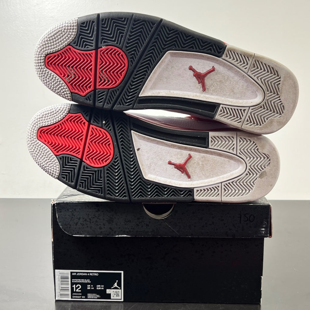 Jordan 4 Retro Red Cement 12 (Lightly Worn Pre-Owned)JordanWhite/Fire Red/Black/Neutral Grey - Image 6