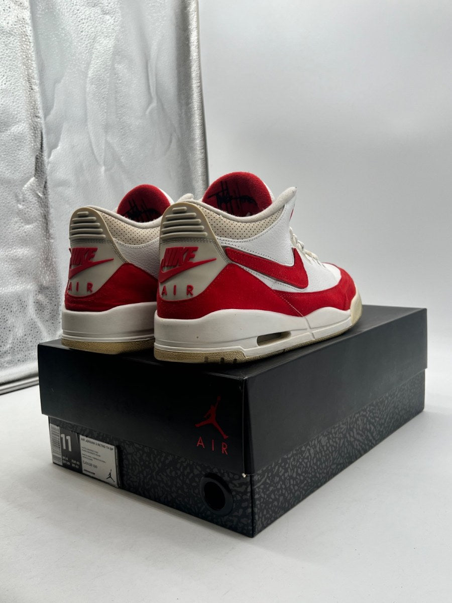 Jordan 3 Retro Tinker White University Red 11 (Heavily Worn Pre-Owned)JordanWhite/University Red-Neutral Grey - Image 5