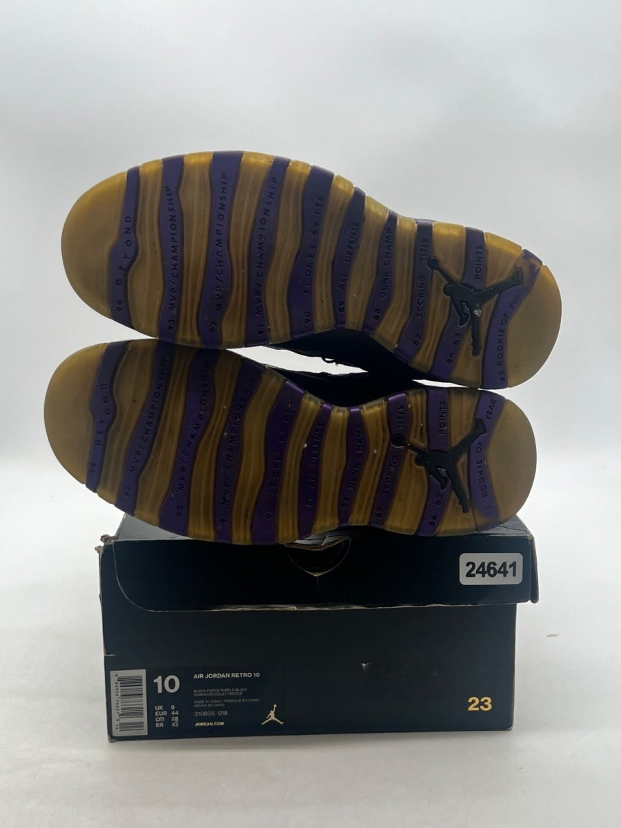 Jordan 10 Retro Paris 10 (Lightly Worn Pre-Owned)JordanBlack/Fierce Purple-Black - Image 7