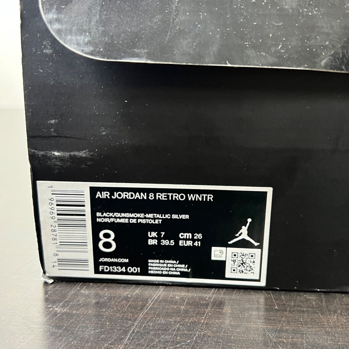 Jordan 8 Retro Winterized Gunsmoke 8 (Moderately Worn Pre-Owned)JordanBlack/Gunsmoke-Metallic Silver - Image 5