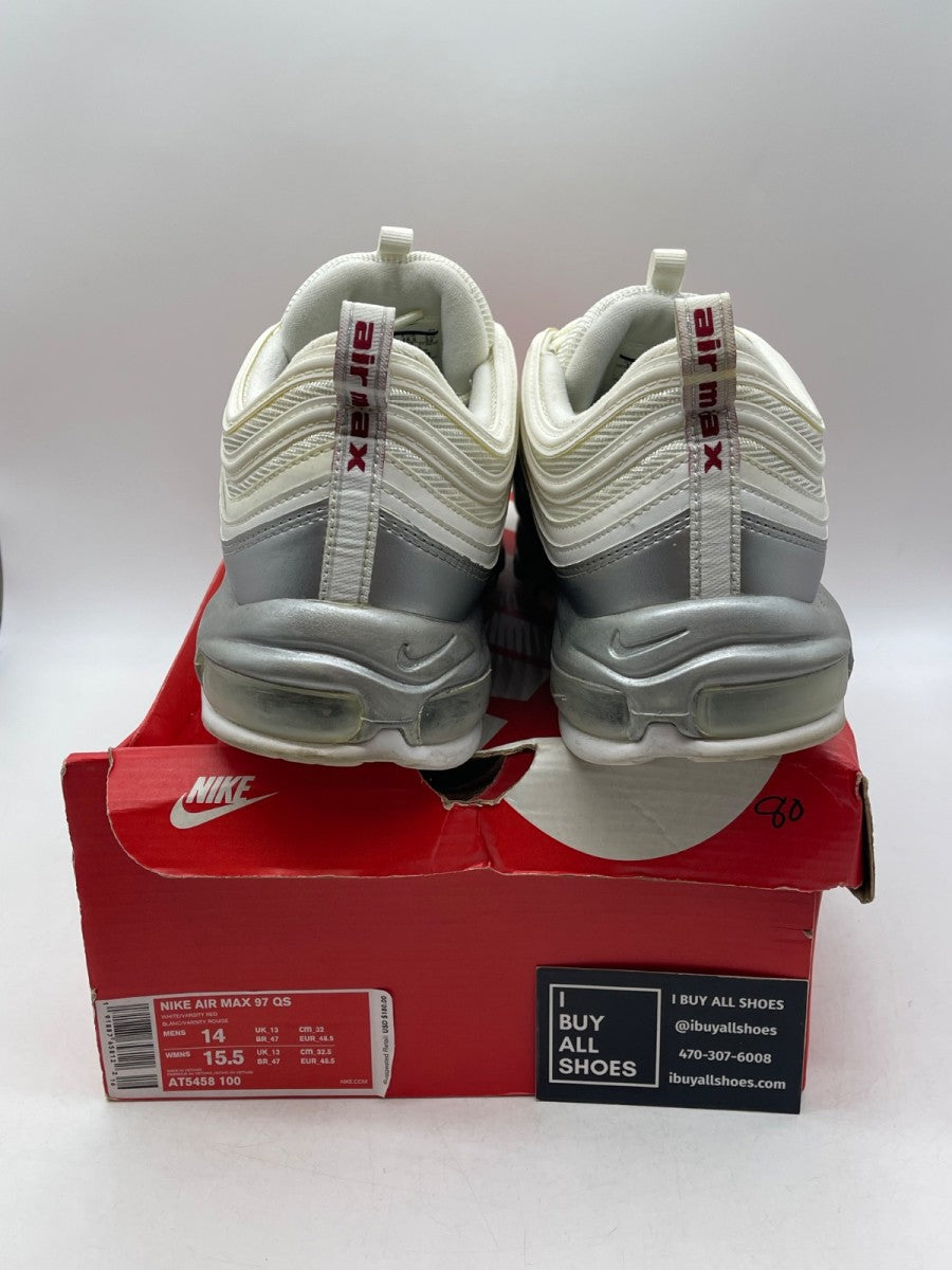 Nike Air Max 97 Silver White 14 (Moderately Worn Pre-Owned) - Image 3