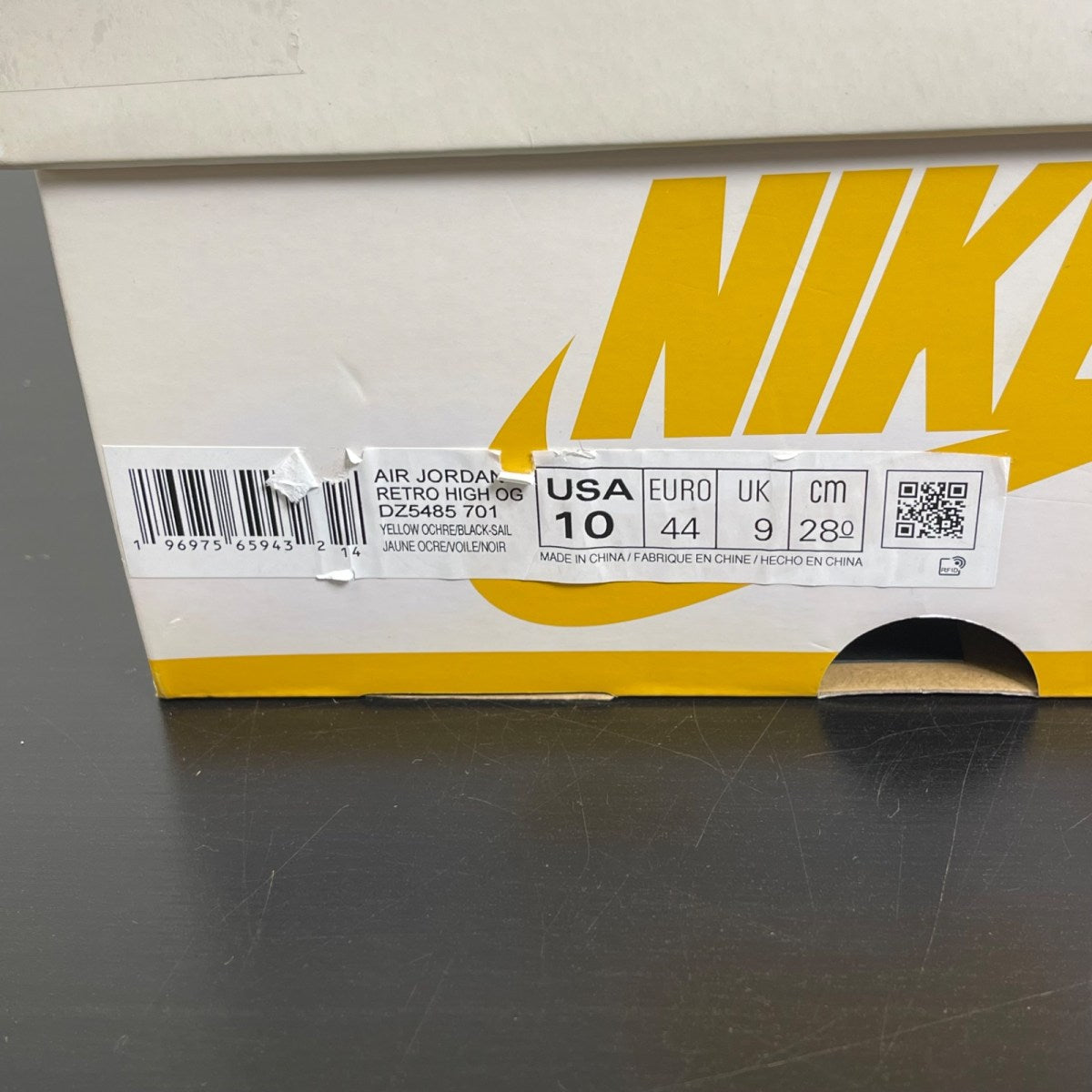 Jordan 1 Retro High OG Yellow Ochre 10 (Moderately Worn Pre-Owned)JordanYellow Ochre/Black/Sail - Image 7